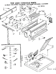 Top And Console Parts parts for Sears Dryer 11087394600 from AppliancePartsPros.com