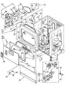 Lower Cabinet And Front Panel parts for Kenmore Dryer 110.87402800 (11087402800, 110 87402800) from AppliancePartsPros.com