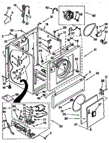 Cabinet parts for Kenmore Dryer 110.87405140 (11087405140, 110 87405140) from AppliancePartsPros.com