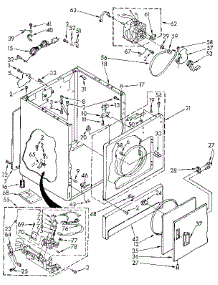 Cabinet Parts parts for Kenmore Dryer 110.87407810 (11087407810, 110 87407810) from AppliancePartsPros.com