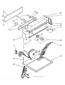 Top And Console Parts parts for Kenmore Dryer 110.87427800 (11087427800, 110 87427800) from AppliancePartsPros.com