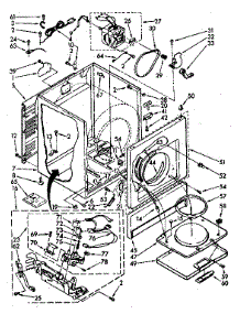 Cabinet Parts parts for Kenmore Dryer 110.87467710 (11087467710, 110 87467710) from AppliancePartsPros.com