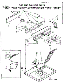 Top And Console Parts parts for Sears Dryer 11087470110 from AppliancePartsPros.com