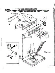 Top And Console Parts parts for Sears Dryer 11087470720 from AppliancePartsPros.com