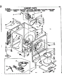 Cabinet Parts parts for Sears Dryer 11087470720 from AppliancePartsPros.com