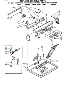 Top And Console Parts parts for Sears Dryer 11087471600 from AppliancePartsPros.com