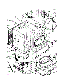 Cabinet Parts parts for Kenmore Dryer 110.87471610 (11087471610, 110 87471610) from AppliancePartsPros.com