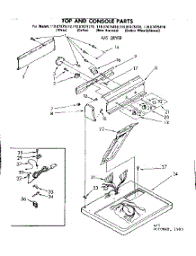 Top And Console Parts parts for Sears Dryer 11087475610 from AppliancePartsPros.com