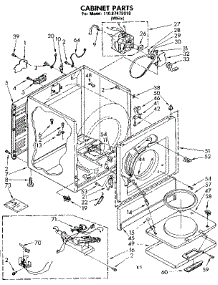 Cabinet Parts parts for Sears Dryer 11087475910 from AppliancePartsPros.com