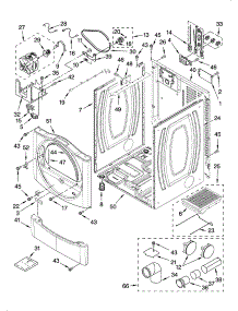Cabinet Parts parts for Kenmore Dryer 110.87562601 (11087562601, 110 87562601) from AppliancePartsPros.com
