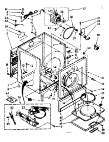 Cabinet Parts parts for Kenmore Dryer 110.87566110 (11087566110, 110 87566110) from AppliancePartsPros.com