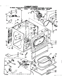 Cabinet Parts parts for Sears Dryer 11087573100 from AppliancePartsPros.com