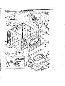 Cabinet Parts parts for Sears Dryer 11087573610 from AppliancePartsPros.com
