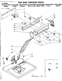 Top And Console Parts parts for Sears Dryer 11087574600 from AppliancePartsPros.com