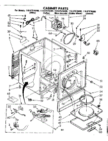 Cabinet Parts parts for Kenmore Dryer 110.87576600 (11087576600, 110 87576600) from AppliancePartsPros.com