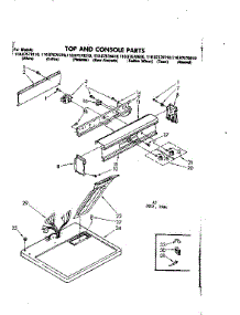 Top And Console Parts parts for Sears Dryer 11087578210 from AppliancePartsPros.com