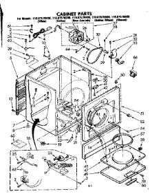 Cabinet Parts parts for Sears Dryer 11087578600 from AppliancePartsPros.com