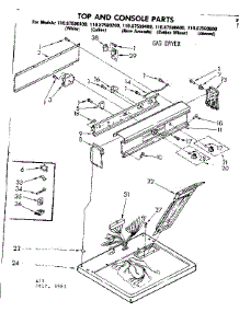 Top And Console Parts parts for Kenmore Dryer 110.87580100 (11087580100, 110 87580100) from AppliancePartsPros.com