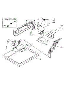 Top And Console Parts parts for Kenmore Dryer 110.87610100 (11087610100, 110 87610100) from AppliancePartsPros.com