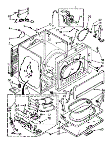 Cabinet Parts parts for Kenmore Dryer 110.87670300 (11087670300, 110 87670300) from AppliancePartsPros.com