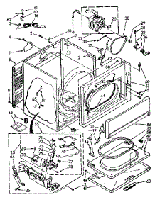 Cabinet parts for Kenmore Dryer 110.87671800 (11087671800, 110 87671800) from AppliancePartsPros.com
