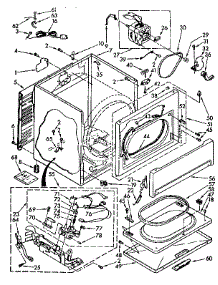Cabinet parts for Kenmore Dryer 110.87672300 (11087672300, 110 87672300) from AppliancePartsPros.com