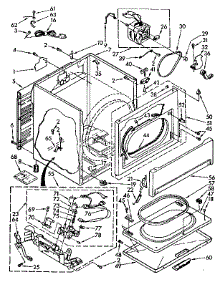 Cabinet parts for Kenmore Dryer 110.87673700 (11087673700, 110 87673700) from AppliancePartsPros.com