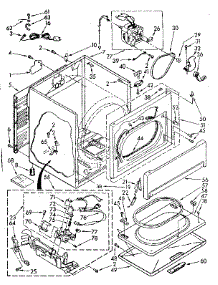Cabinet Parts parts for Sears Dryer 11087682810 from AppliancePartsPros.com