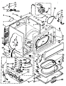 Cabinet Parts parts for Kenmore Dryer 110.87683800 (11087683800, 110 87683800) from AppliancePartsPros.com