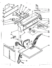 Top And Console Parts parts for Kenmore Dryer 110.87692610 (11087692610, 110 87692610) from AppliancePartsPros.com