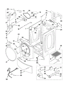Cabinet Parts parts for Kenmore Dryer 110.87729701 (11087729701, 110 87729701) from AppliancePartsPros.com