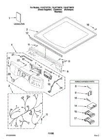 Top And Console Parts parts for Kenmore Dryer 110.87738701 (11087738701, 110 87738701) from AppliancePartsPros.com