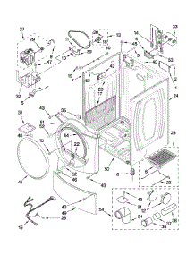 Cabinet Parts parts for Kenmore Dryer 110.87739702 (11087739702, 110 87739702) from AppliancePartsPros.com
