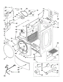 Cabinet Parts parts for Kenmore Dryer 110.87751800 (11087751800, 110 87751800) from AppliancePartsPros.com