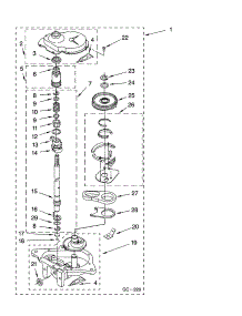 Gearcase Parts parts for Kenmore Washer Dryer Combo 110.87842700 (11087842700, 110 87842700) from AppliancePartsPros.com