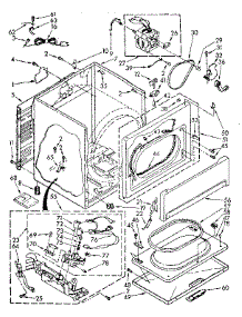 Cabinet Parts parts for Kenmore Dryer 110.87870100 (11087870100, 110 87870100) from AppliancePartsPros.com