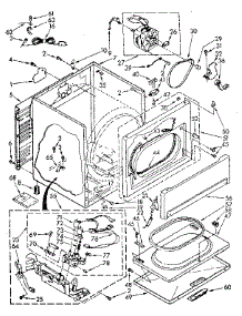 Cabinet Parts parts for Kenmore Dryer 110.87872300 (11087872300, 110 87872300) from AppliancePartsPros.com