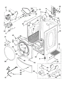 Cabinet Parts parts for Kenmore Dryer 110.87872603 (11087872603, 110 87872603) from AppliancePartsPros.com