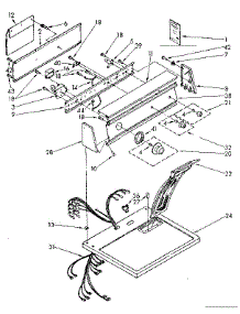 Top And Console Parts parts for Kenmore Dryer 110.87873300 (11087873300, 110 87873300) from AppliancePartsPros.com
