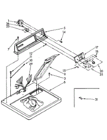 Top And Console parts for Sears Dryer 11087921100 from AppliancePartsPros.com
