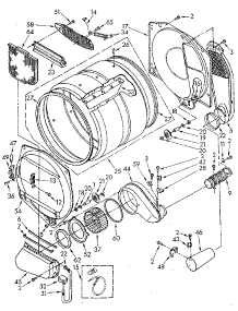 Bulkhead parts for Kenmore Dryer 110.87982710 (11087982710, 110 87982710) from AppliancePartsPros.com