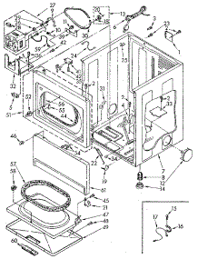 Cabinet parts for Kenmore Dryer 110.87983310 (11087983310, 110 87983310) from AppliancePartsPros.com