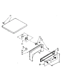 Top And Console Parts parts for Kenmore Dryer 110.88416120 (11088416120, 110 88416120) from AppliancePartsPros.com