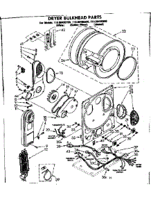 Dryer Bulkhead Parts parts for Kenmore Washer Dryer Combo 110.88495100 (11088495100, 110 88495100) from AppliancePartsPros.com
