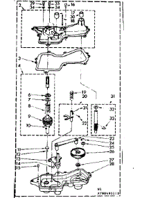 Gearcase Parts parts for Kenmore Washer Dryer Combo 110.88495610 (11088495610, 110 88495610) from AppliancePartsPros.com