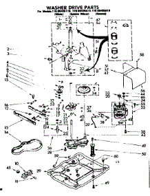 Drive Parts parts for Kenmore Washer Dryer Combo 110.88495810 (11088495810, 110 88495810) from AppliancePartsPros.com