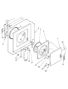 Dryer Front Panel And Door parts for Kenmore Washer Dryer Combo 110.88675110 (11088675110, 110 88675110) from AppliancePartsPros.com