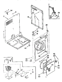 Cabinet parts for Kenmore Dryer 110.88724890 (11088724890, 110 88724890) from AppliancePartsPros.com