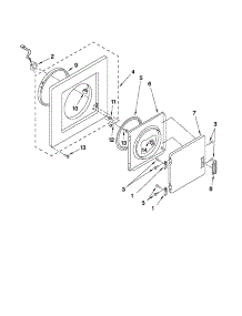 Dryer Front Panel And Door Parts parts for Kenmore Washer Dryer Combo 110.88732799 (11088732799, 110 88732799) from AppliancePartsPros.com