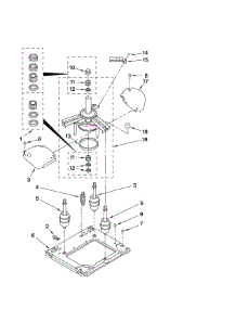 Machine Base Parts parts for Kenmore Washer Dryer Combo 110.88752798 (11088752798, 110 88752798) from AppliancePartsPros.com